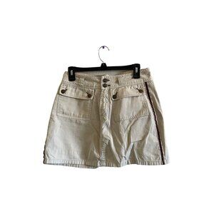 Vintage Faded Glory Y2K Early 2000s Mini Beige Skirt